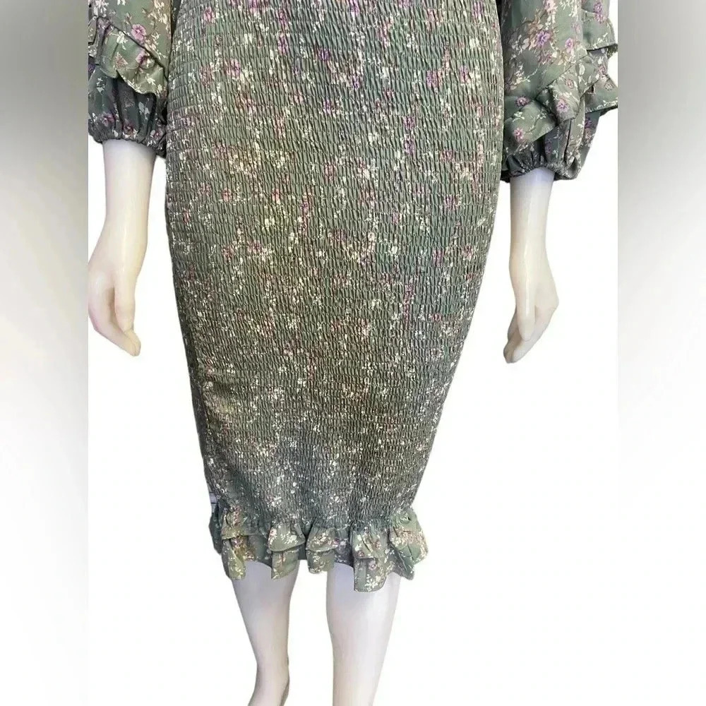 Petal & Pup Leia Dress Olive Size 10 - Picture 6 of 14